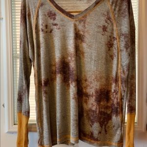 Long sleeve type dye shirt